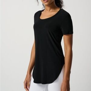 Joseph Ribkoff Short Sleeve Navy Blue Fitted T-shirt - Size 10